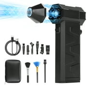 Electric Compressed Air Duster,Cordles,Stepless Speed Motor, Rechargeable Dust Blower, Type-C Fast Charge, for Automobiles,Outdoor